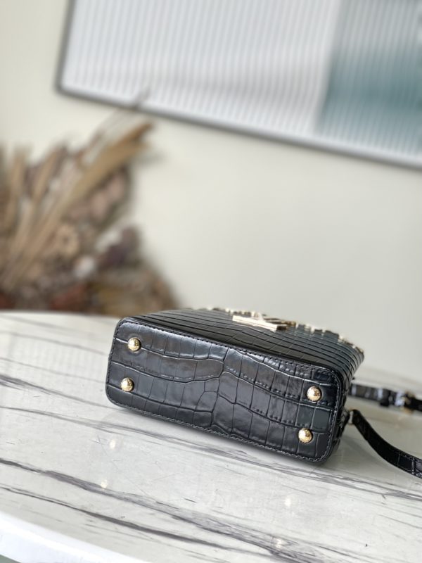 Louis Vuitton Crocodile Pattern Silver Buckle Mini Bag - Image 8