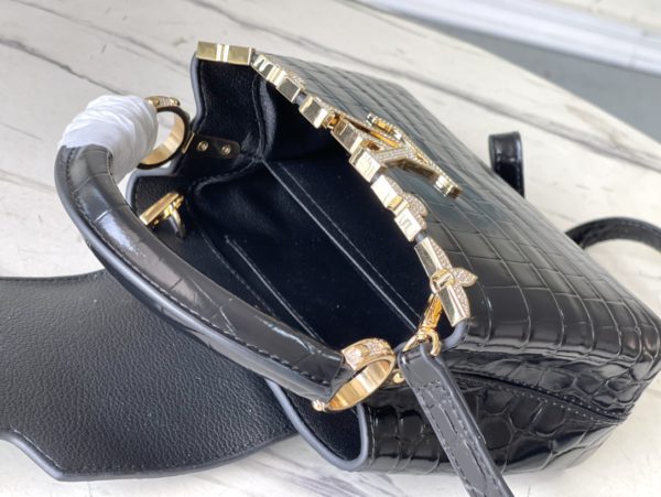 Louis Vuitton Crocodile Pattern Silver Buckle Mini Bag - Image 9
