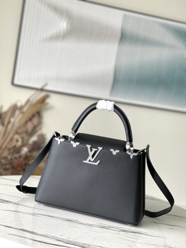 Louis Vuitton Plain Silver Buckle Medium Handbag