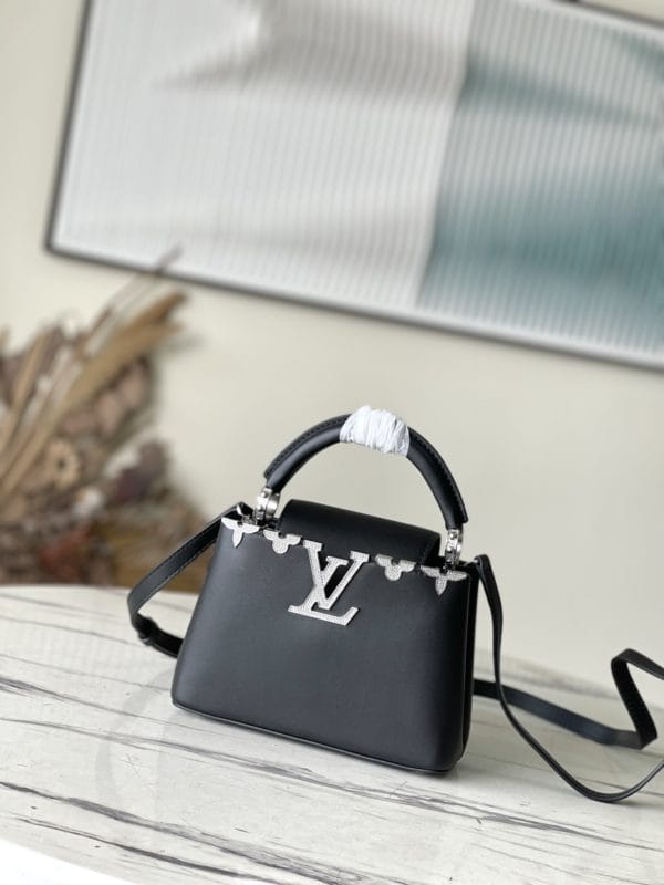 Louis Vuitton Plain Silver Buckle Mini Bag - Black