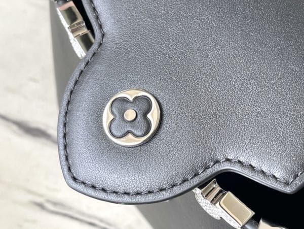Louis Vuitton Plain Silver Buckle Mini Bag - Black - Image 9
