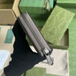 Gucci Leather Zipper Wallet - Grey - Image 5