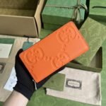 Gucci Leather GG Card Wallet - Orange - Image 5