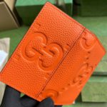 Gucci Leather GG Card Wallet - Orange