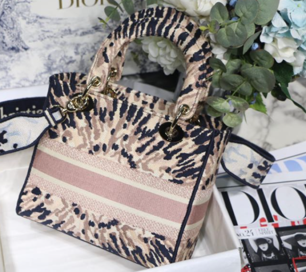 Dior Lady D Embroidery Series - Phantom Pink Light Gold - Image 5