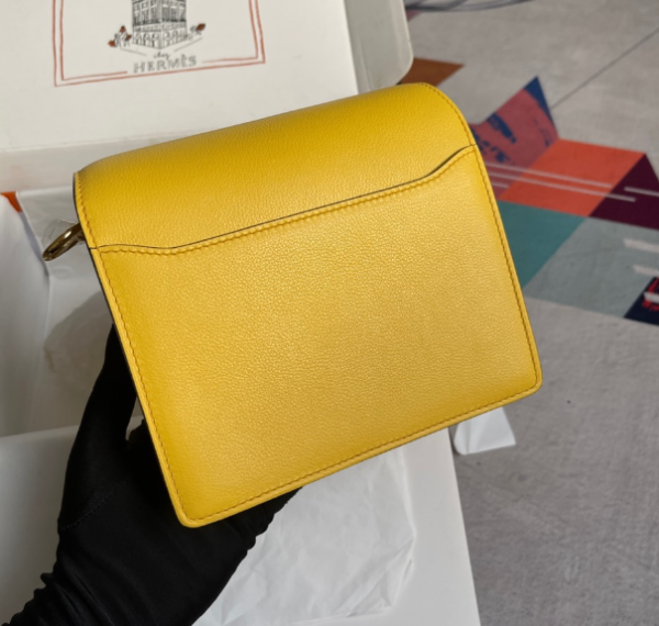 Hermes Pig Nose Bag - Amber Gold - Image 5