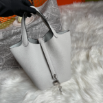 Hermes Picotin 18 Vegetable Basket Handbag - Pearl Gray