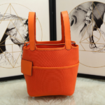 Hermes Cargo Picotin Canvas Handbag - Orange