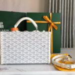 Goyard Grand Hôtel Suitcase Handbag - White