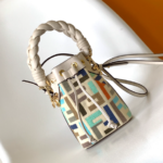 Fendi Mon Tresor Mini FF Embroidered Bucket Bag