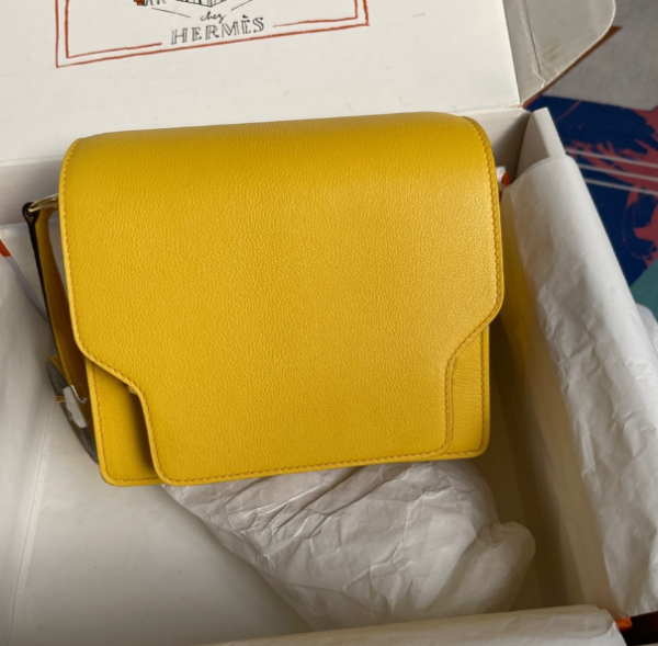 Hermes Pig Nose Bag - Amber Gold - Image 2