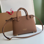 Burberry Banner Tote House Plaid Medium Handbag - Brown