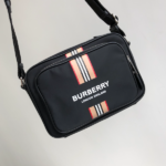 Burberry Striped Printed Nylon Camera Bag - Black