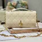 Dior Pearl Clutch - Patent Leather White