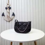 Dior Caro Tulip Handbag - Black