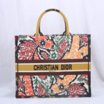 Dior Christian Flower & Balinese Print Book Tote Bag