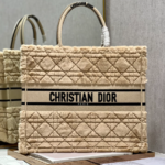 Dior Large Book Tote Shopping Bag - Apricot