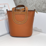 Hermes Pig Nose Vegetable Basket Bag - Golden Brown Gold Buckle