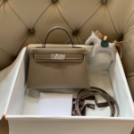 Hermes ck18 Mini 2nd Generation Handbag - Elephant Gray