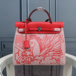 Hermes Horse Inside Seam Cloth Bag - Red