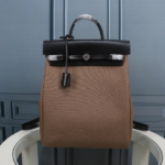 Hermes Herbag Rucksack Handbag - Elephant Grey/Black