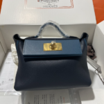 Hermes Mini2424 Handbag - Navy Blue