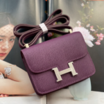 Hermes Mini Stewardess Handbag - Purple