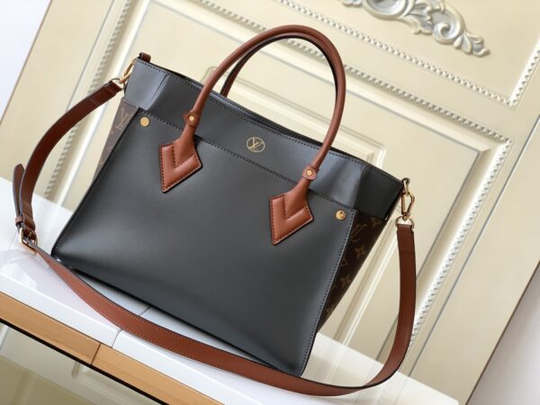 Louis Vuitton Medium On My Side Handbag – Gray - Image 4