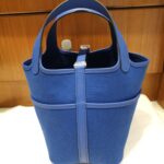 Hermes Cargo Picotin Vegetable Basket Spot Handbag - Blue - Image 5