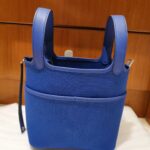 Hermes Cargo Picotin Vegetable Basket Spot Handbag - Blue - Image 4