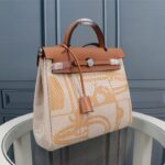Hermes Inner Apricot Bride Cloth Bag – Brown - Image 4