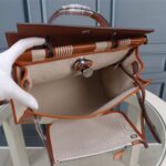 Hermes Outer Seam H Brown Cloth Bag – Brown - Image 2