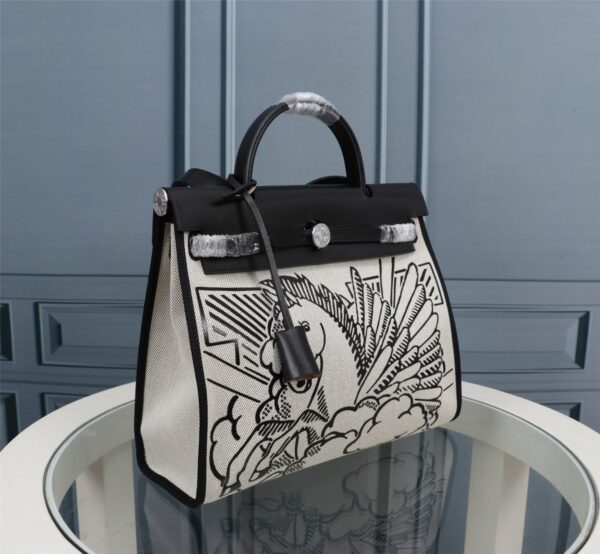 Hermes Dark Horse Inside Seam Cloth Bag - Black - Image 2