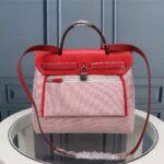 Hermes Horse Inside Seam Cloth Bag - Red - Image 5