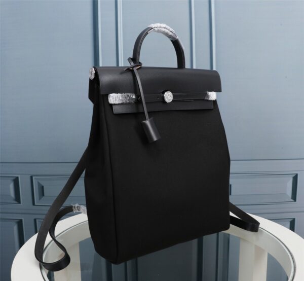 Hermes Herbag Rucksack Handbag - Black - Image 5