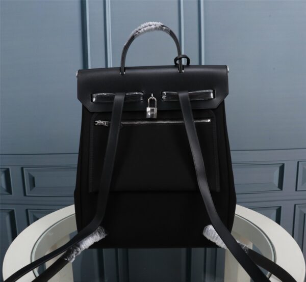 Hermes Herbag Rucksack Handbag - Black - Image 4
