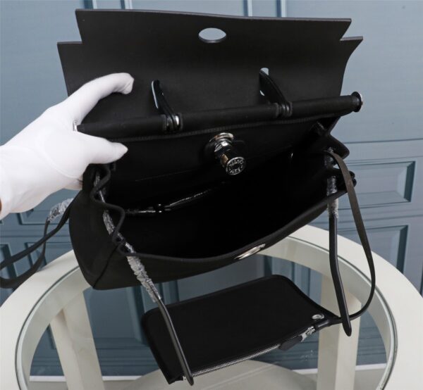 Hermes Herbag Rucksack Handbag - Black - Image 2