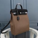 Hermes Herbag Rucksack Handbag - Elephant Grey/Black - Image 5