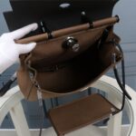 Hermes Herbag Rucksack Handbag - Elephant Grey/Black - Image 3