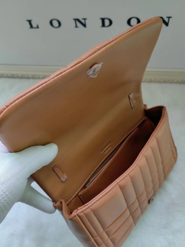 Burberry Lola – Lona Bun Handbag WIth Silver Logo - Brown - Image 2