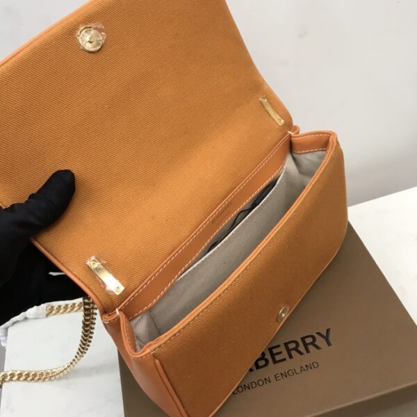 Burberry Lola Medium Canvas Shoulder Bag - Brown - Image 3