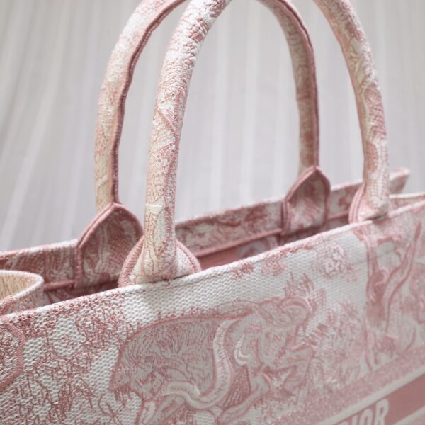 Dior Women Book Tote Cloth Tote Bag - Pink - Image 2