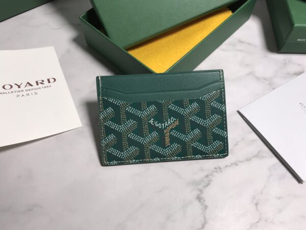 Goyard Card Holder Card Bag - Green - Image 5