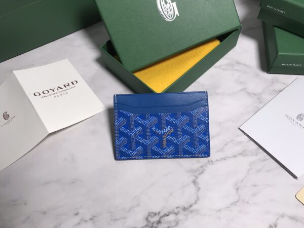 Goyard Card Holder Card Bag - Electric Blue - Image 5