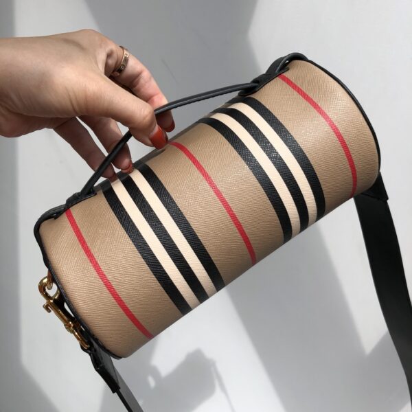 Burberry Barrell Striped Canvas Drum Bag - Image 3