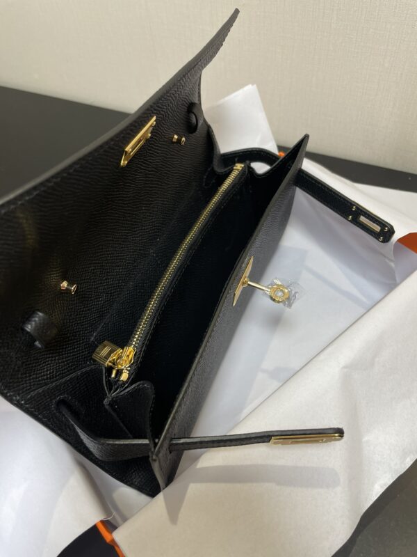Hermes Kelly Crossbody Bag - Black - Image 3