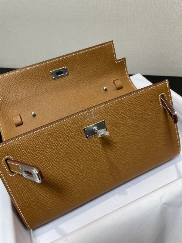 Hermes Kelly Crossbody Bag - Golden Brown - Image 4