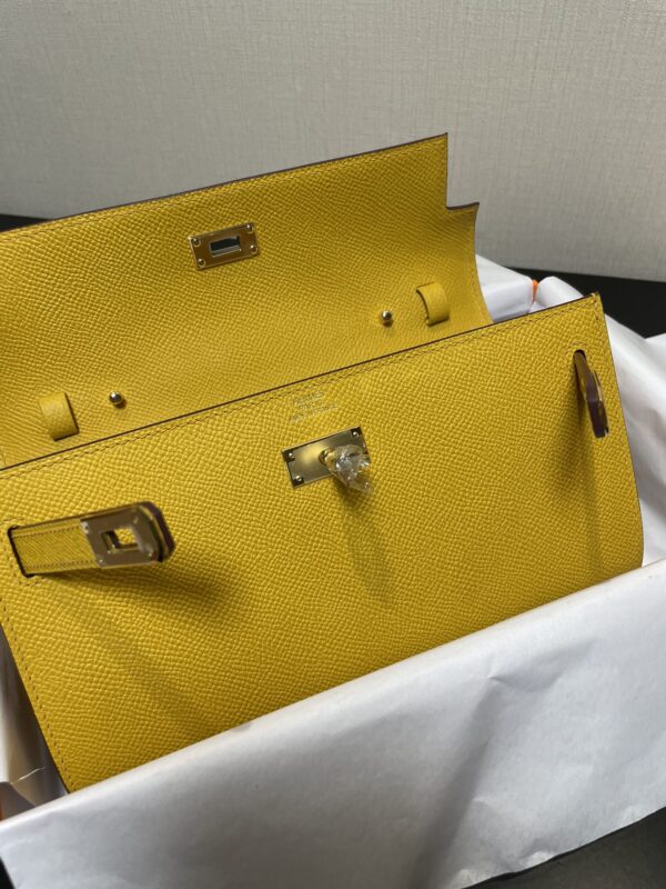 Hermes Kelly Crossbody Bag - Naple Yellow - Image 3
