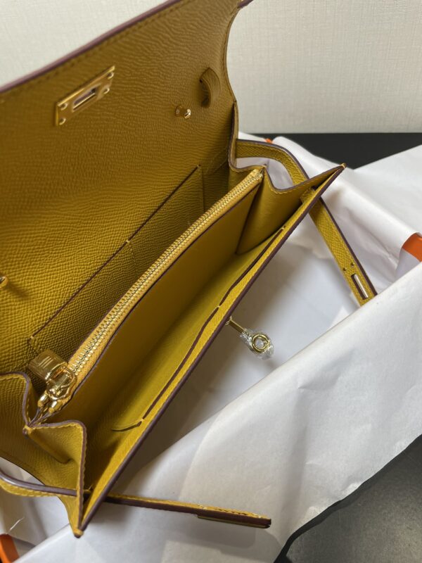 Hermes Kelly Crossbody Bag - Naple Yellow - Image 4