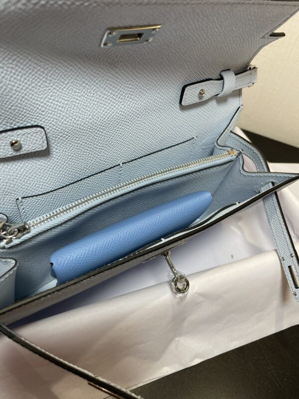 Hermes Kelly Crossbody Bag - Haze Blue - Image 4